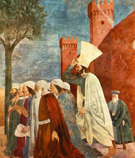 Piero della Francesca Exaltation of the Cross-inhabitants of Jerusalem china oil painting image